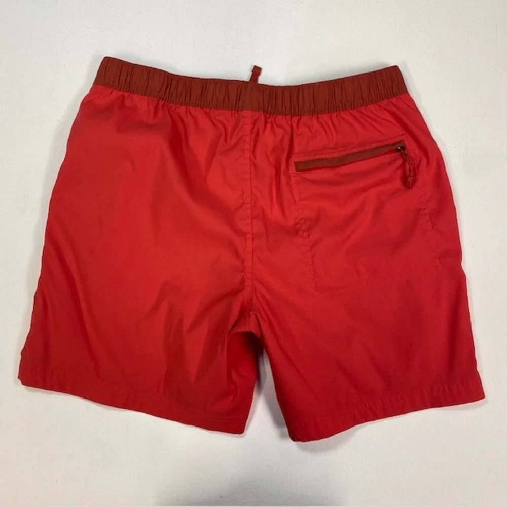 The North Face Mens Class V Water Shorts Red Rust Elastic Waist Size Large L